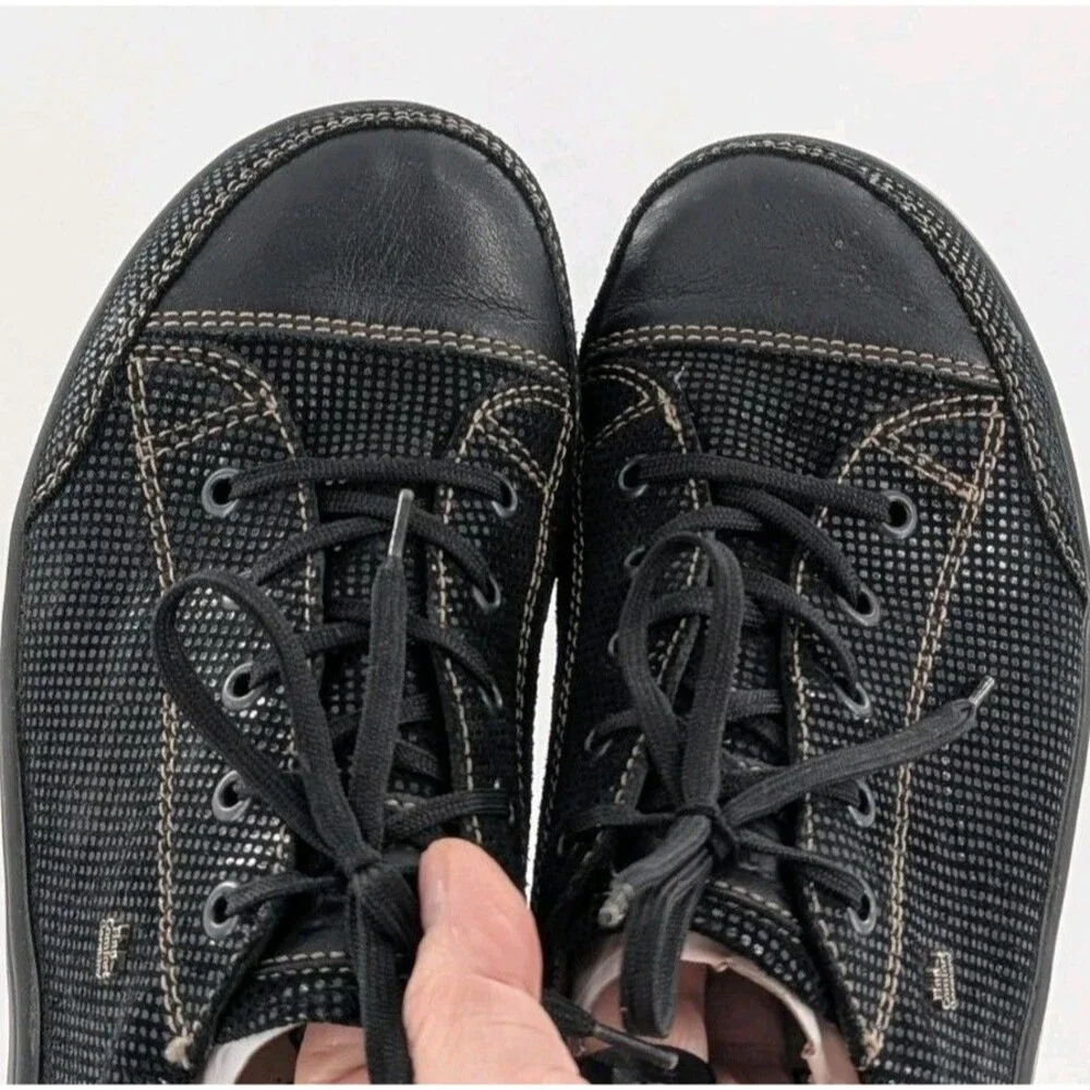 Finn Comfort Soho Sneakers Womens 39 US 8 Black Minipoint Nappa Leather Shoe